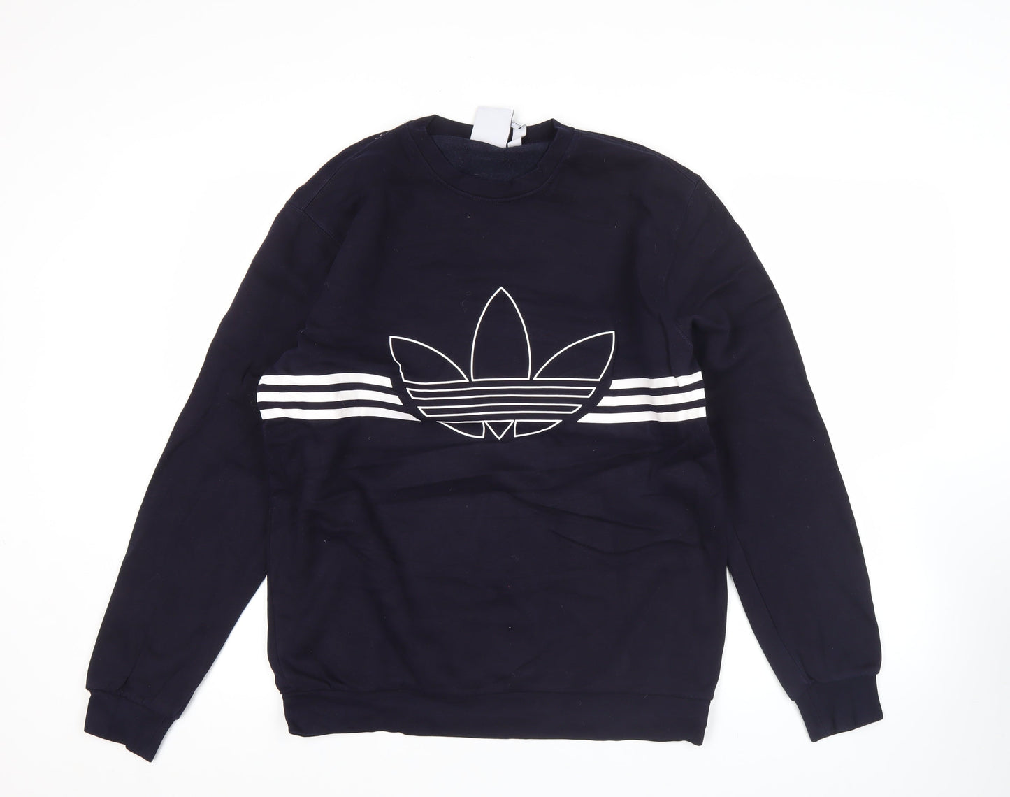 Adidas Men's Blue Pullover Sweatshirt L Logo Graphic Sports Style