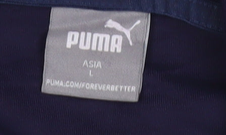 Mens UK Size M PUMA Blue Pullover Hoodie