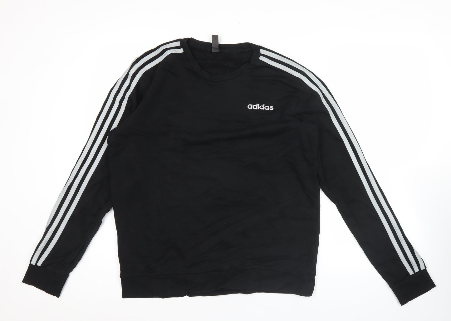 Adidas Men's Black Pullover Sweatshirt L Logo Sportswear