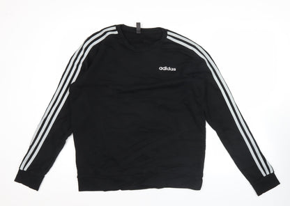 Adidas Men's Black Pullover Sweatshirt L Logo Sportswear