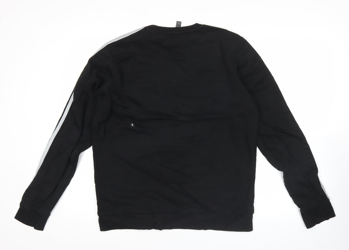 Adidas Men's Black Pullover Sweatshirt L Logo Sportswear