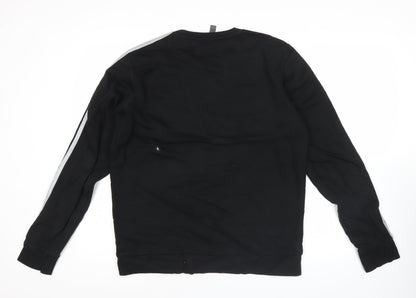 Adidas Men's Black Pullover Sweatshirt L Logo Sportswear