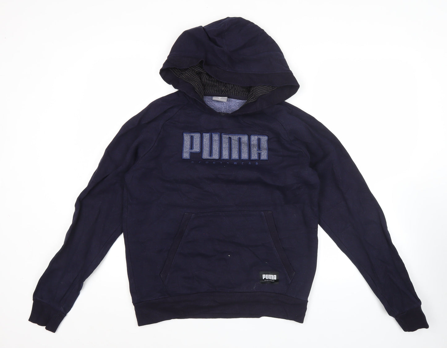 Mens UK Size S PUMA Blue Pullover Hoodie