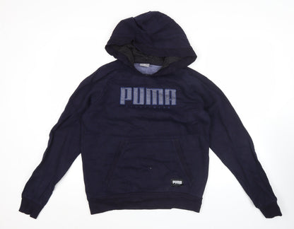 Mens UK Size S PUMA Blue Pullover Hoodie
