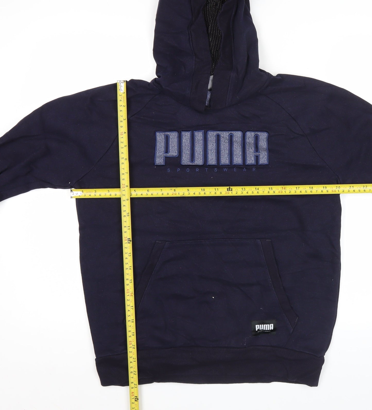 Mens UK Size S PUMA Blue Pullover Hoodie