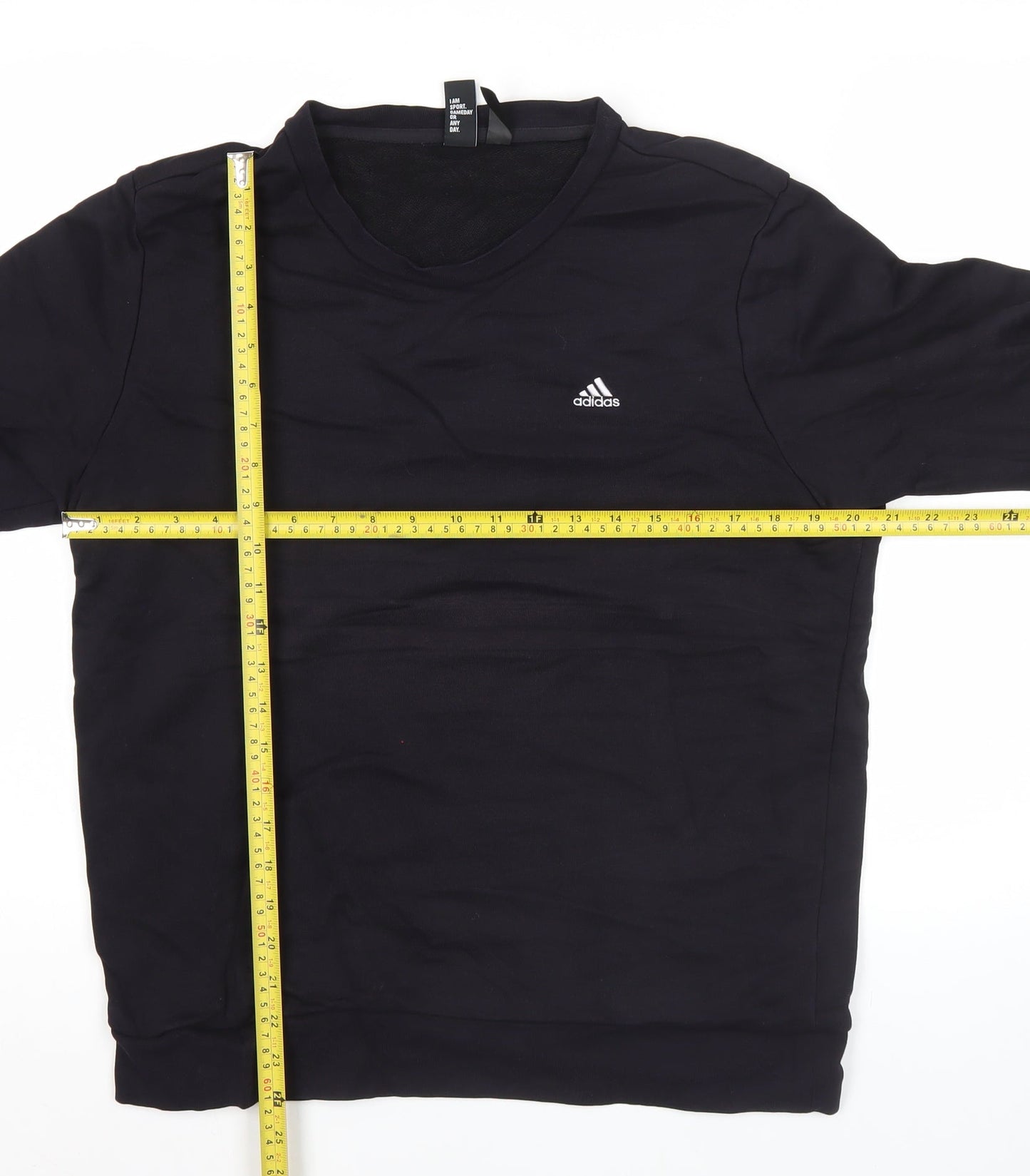 Adidas Men's Black L Pullover Sweatshirt Crew Neck Long Sleeve