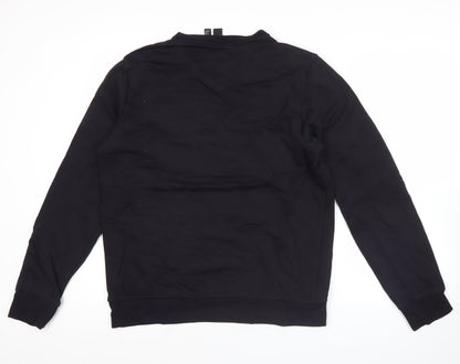 Adidas Men's Black L Pullover Sweatshirt Crew Neck Long Sleeve