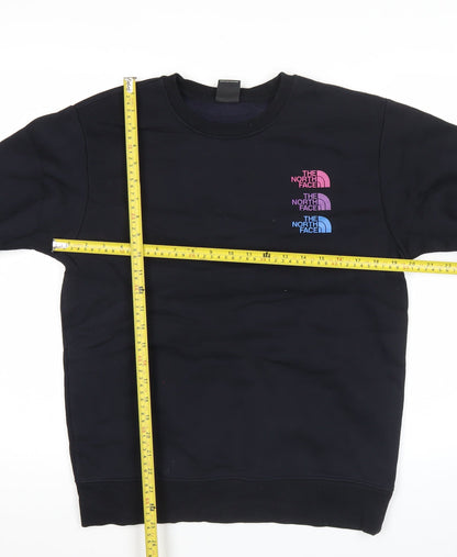 The North Face Mens Black XS Pullover Sweatshirt Logo Print