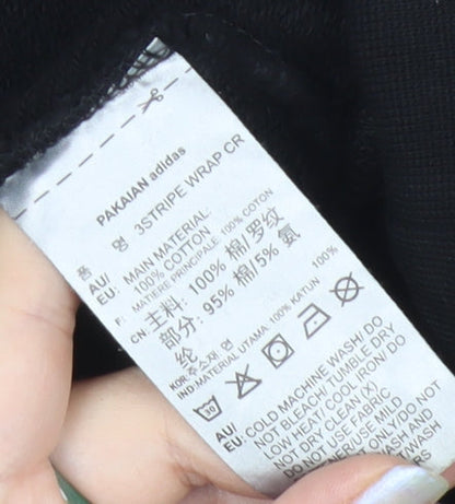 Adidas Men's Black L Pullover Cotton Sweatshirt Crew Neck Sports Style