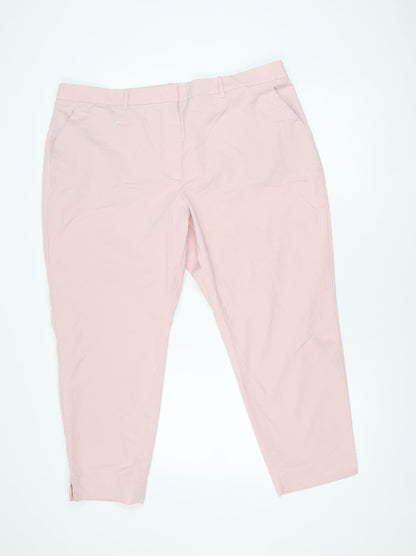 Womens UK Size 20 Marks and Spencer Regular Fit Chino Pink Trousers