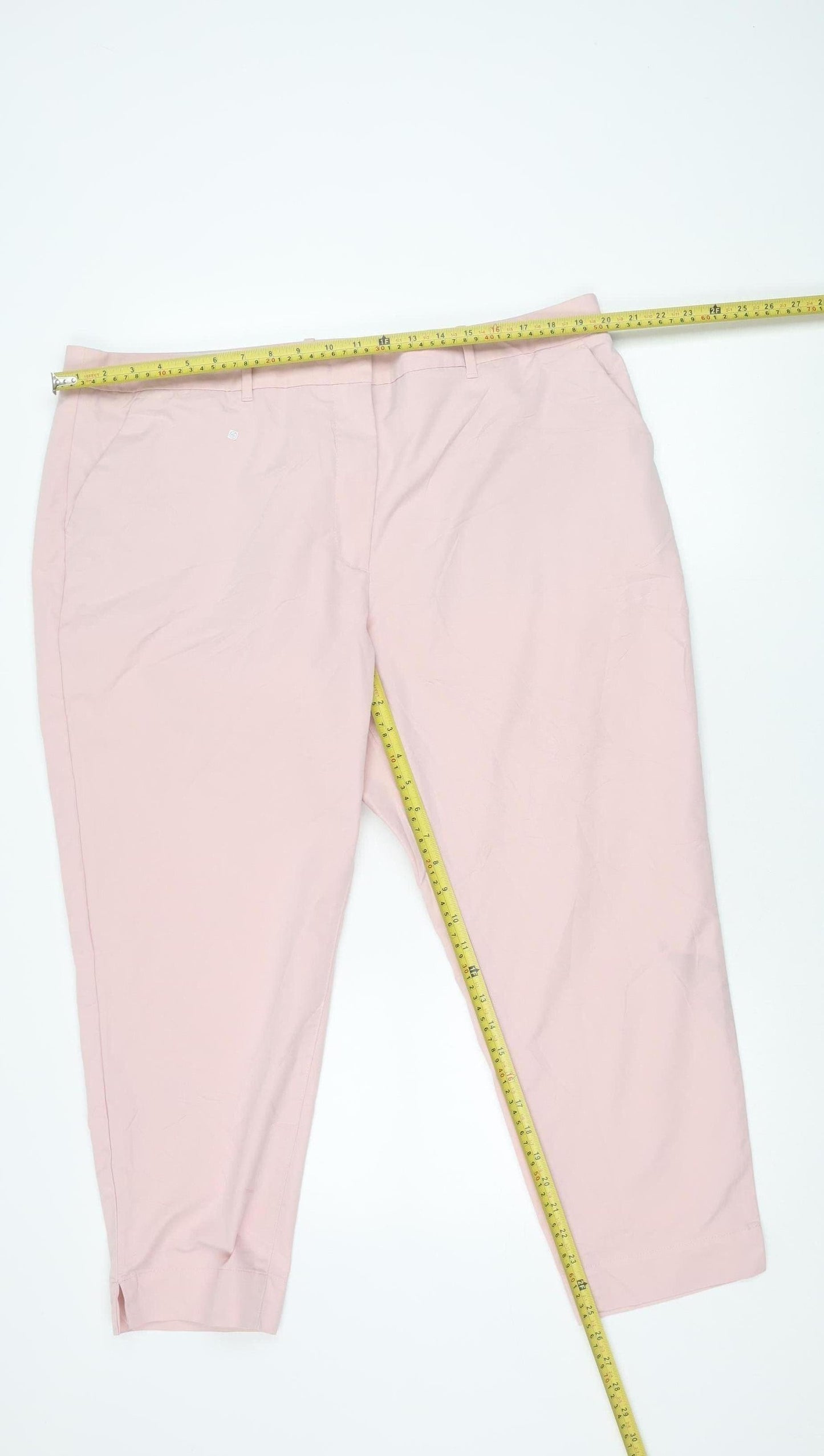 Womens UK Size 20 Marks and Spencer Regular Fit Chino Pink Trousers