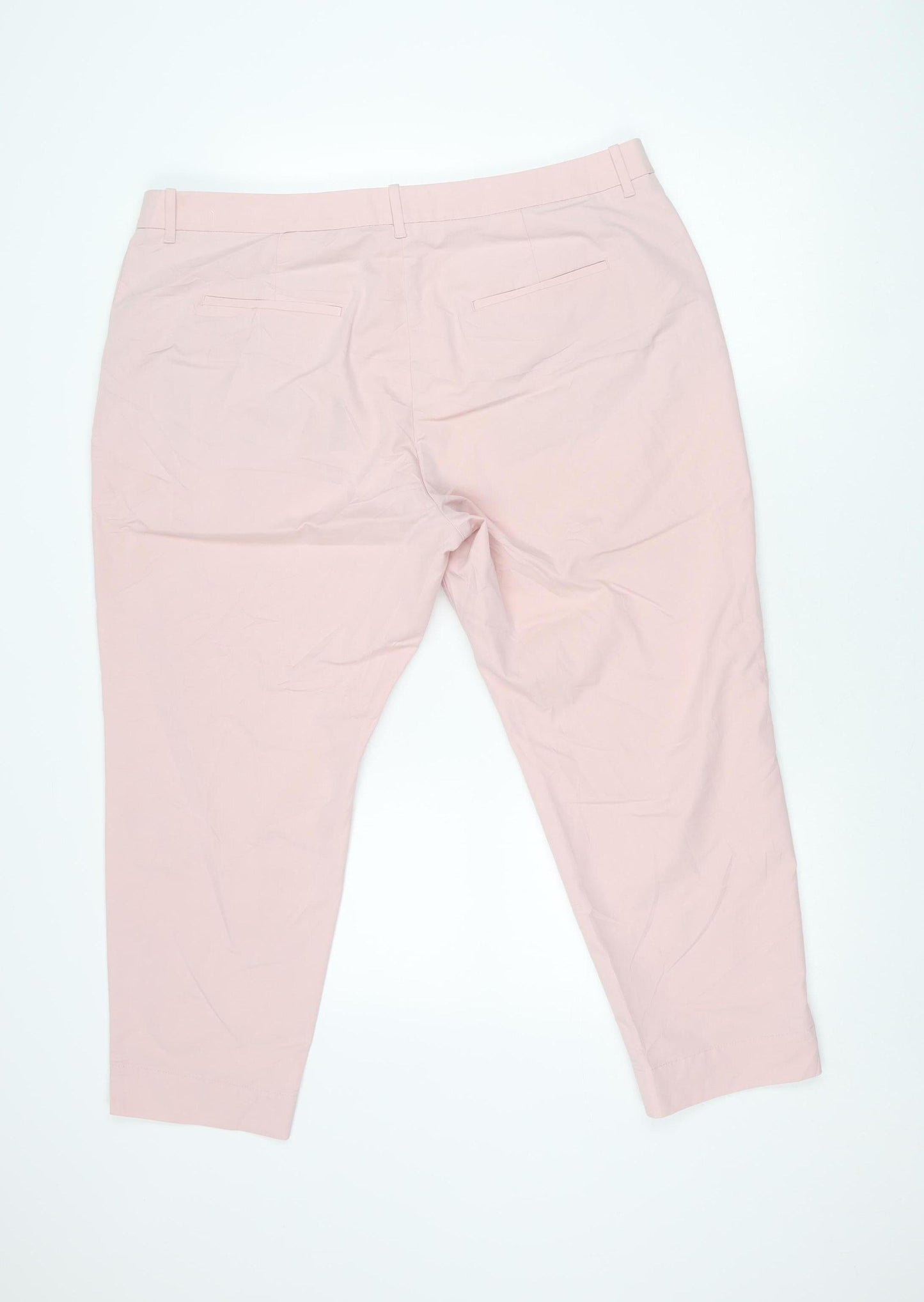 Womens UK Size 20 Marks and Spencer Regular Fit Chino Pink Trousers