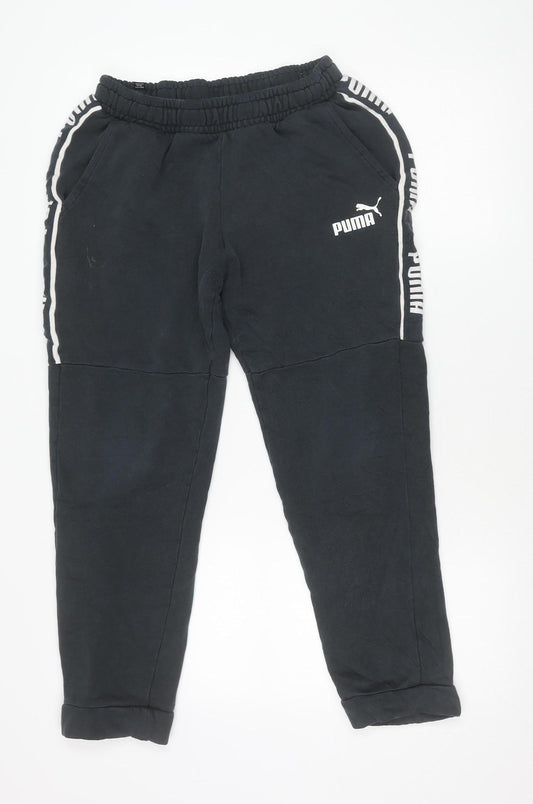 Puma Women’s Black M Jogger Trousers Fleece Autumn Winter Sportswear