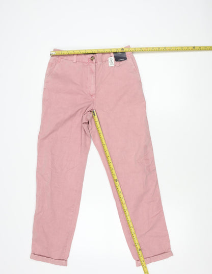 Womens UK Size 6 Marks and Spencer Regular Fit Chino Pink Trousers