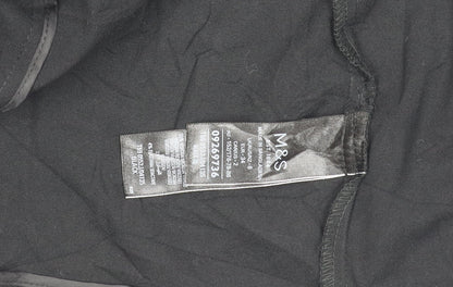 Marks & Spencer Women Black Size 6 Relaxed Fit Long Blazer