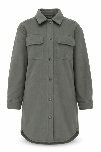 Marks & Spencer Women’s Green Long Jacket Size S Polyester Viscose