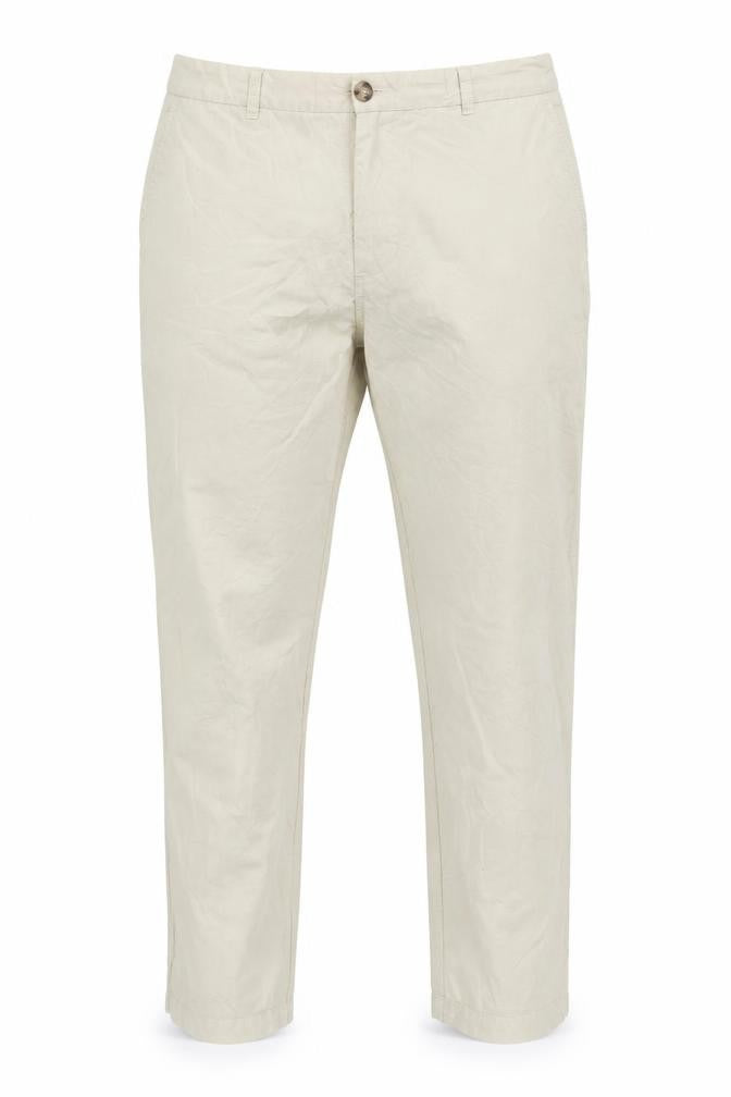 Mens UK Size 20 Marks and Spencer Regular Fit Chino Beige Trousers