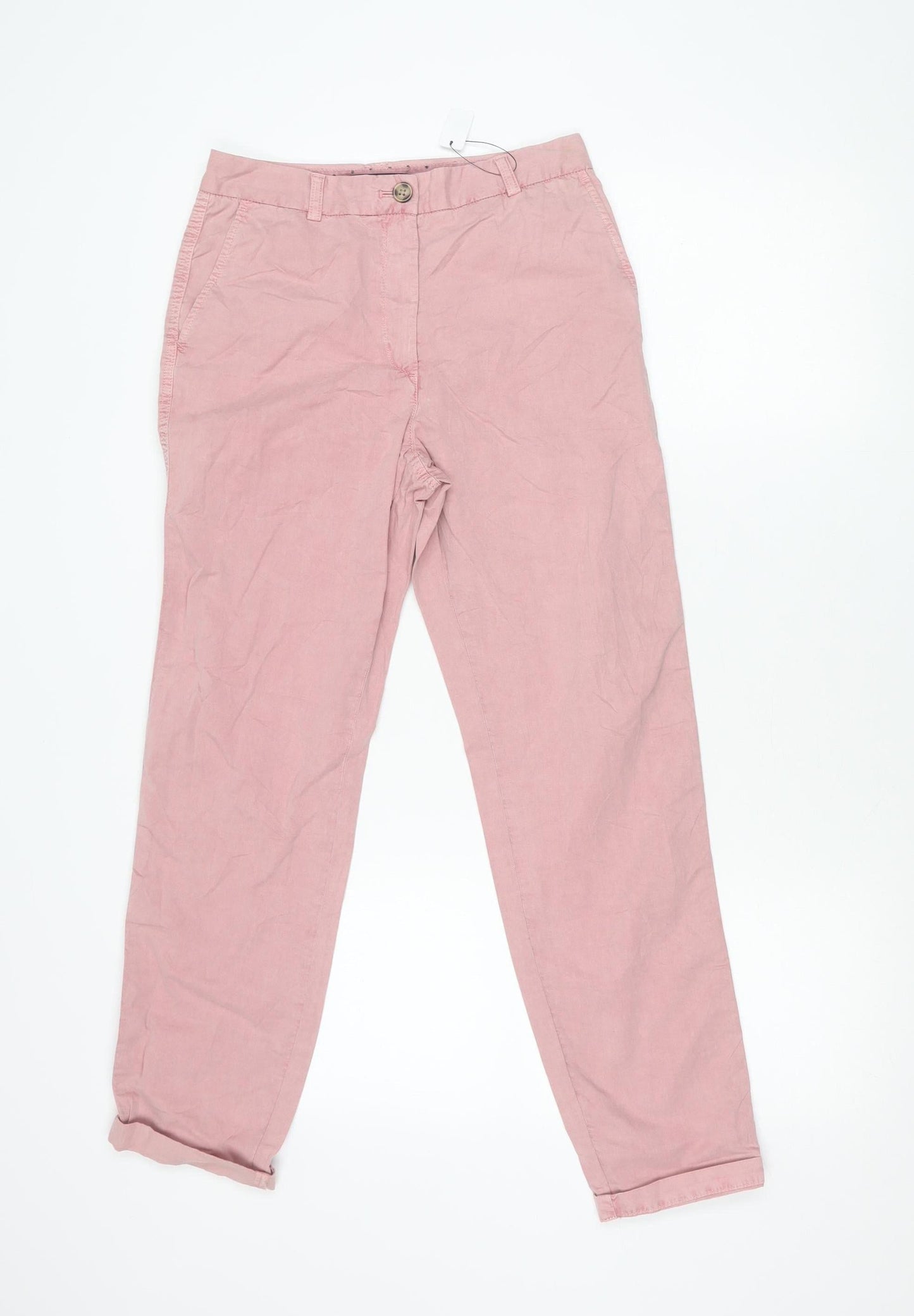 Womens UK Size 6 Marks and Spencer Regular Fit Chino Pink Trousers