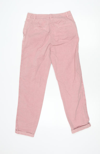 Womens UK Size 6 Marks and Spencer Regular Fit Chino Pink Trousers