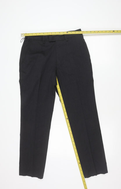 Marks & Spencer Mens Grey Slim Fit Dress Pants 30x29 Wool Blend