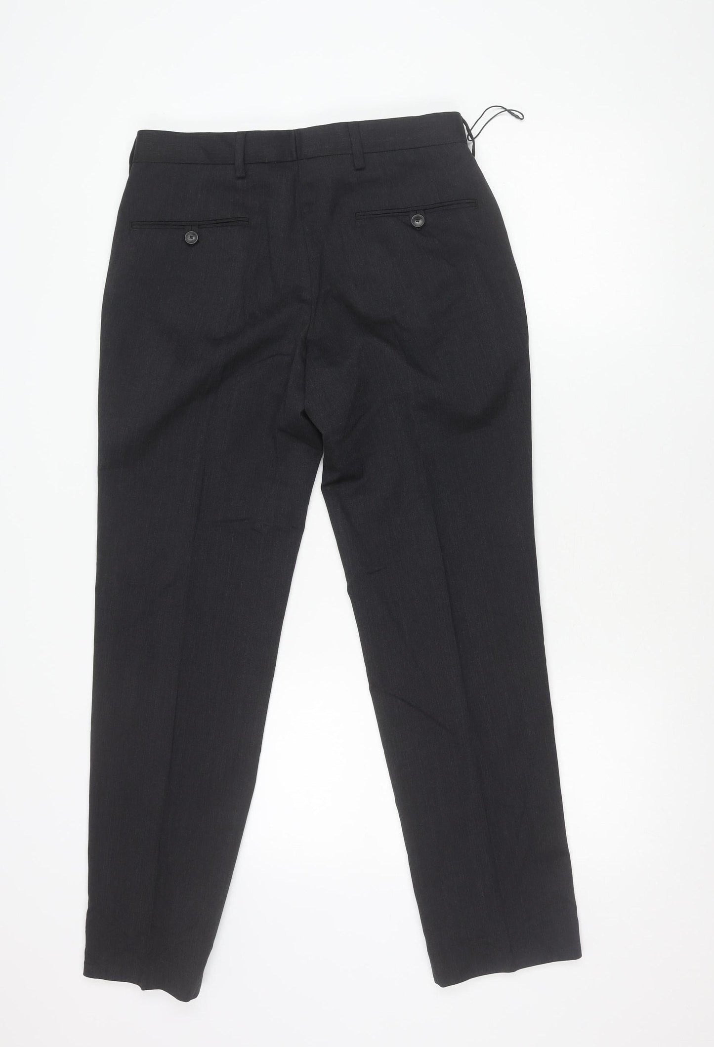 Marks & Spencer Mens Grey Slim Fit Dress Pants 30x29 Wool Blend