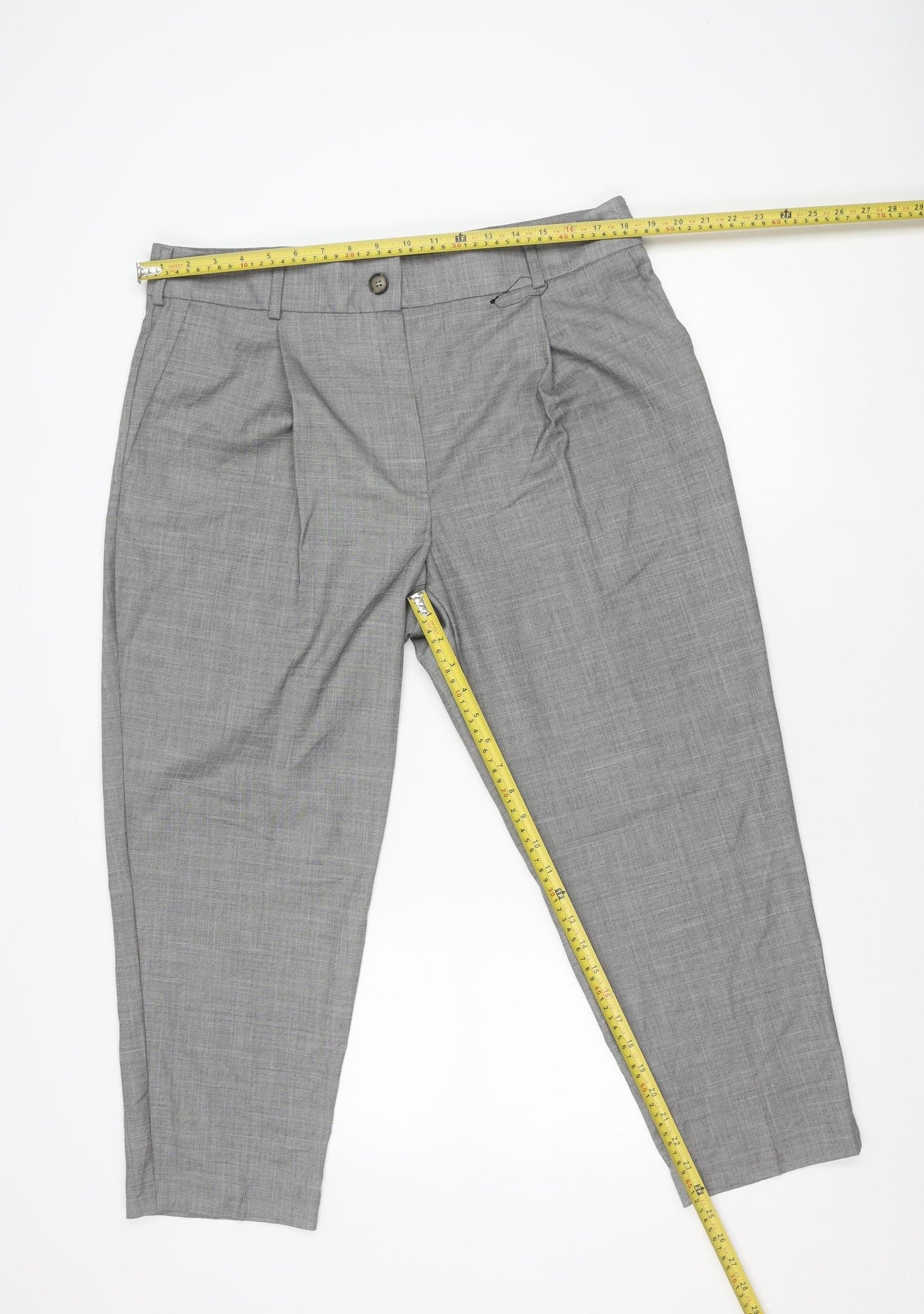 Marks and Spencer Men’s Grey 16 Regular Dress Pants Straight Leg