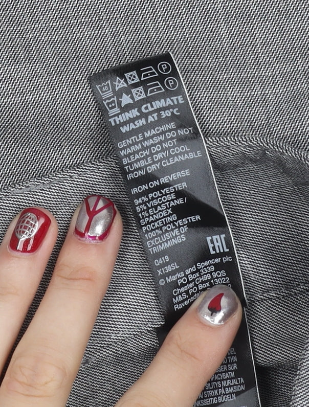 Marks and Spencer Men’s Grey 16 Regular Dress Pants Straight Leg