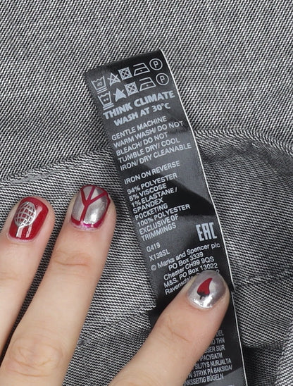 Marks and Spencer Men’s Grey 16 Regular Dress Pants Straight Leg