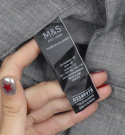 Marks and Spencer Men’s Grey 16 Regular Dress Pants Straight Leg