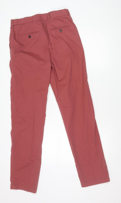 Marks and Spencer Men’s Pink Chino Trousers 30x33 Regular Fit