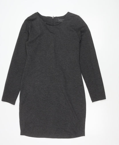 Zara Women’s Grey Bodycon Knit Knee Length Dress L