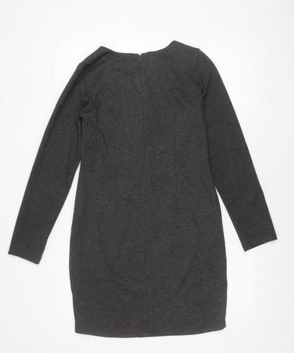 Zara Women’s Grey Bodycon Knit Knee Length Dress L
