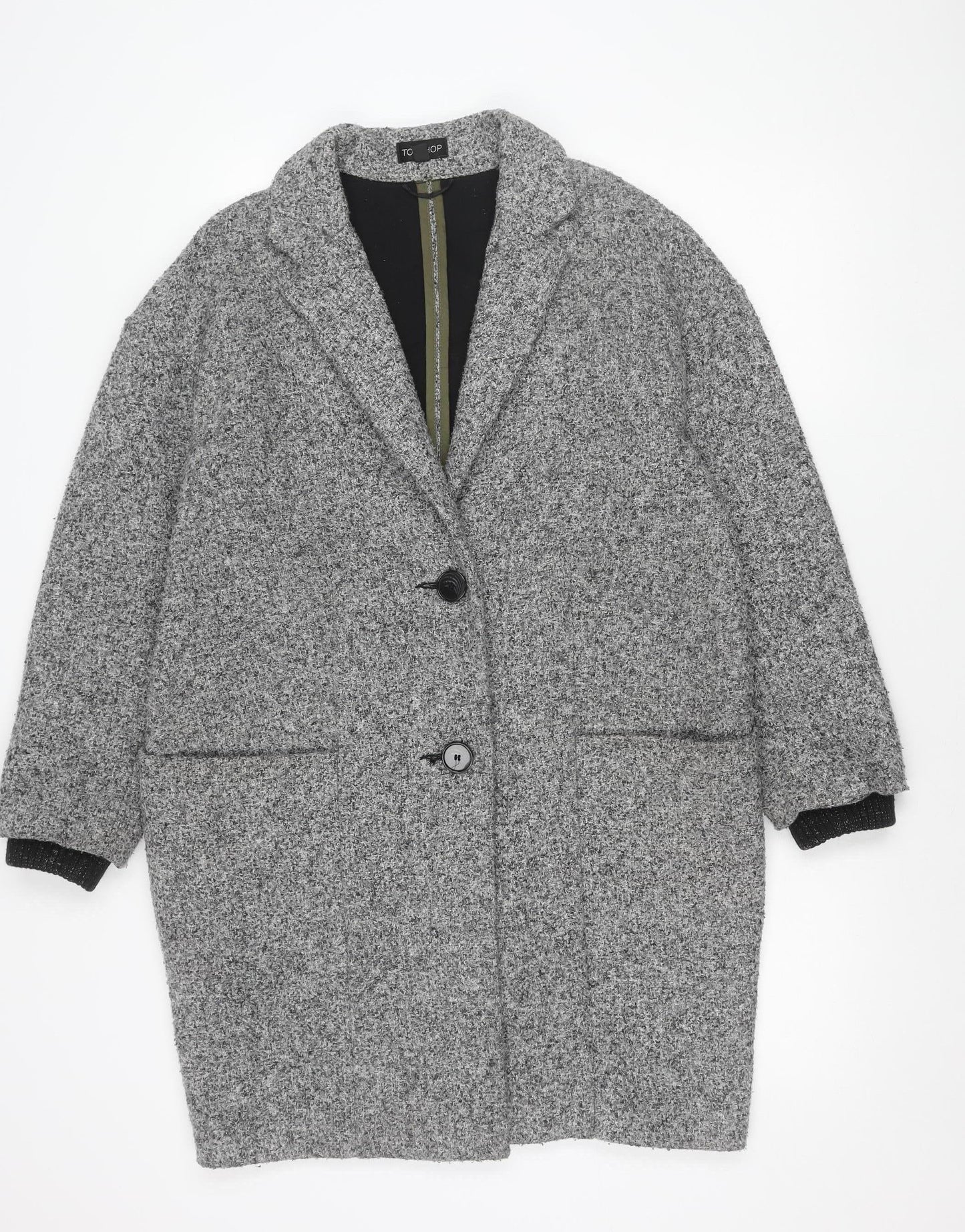 Womens UK Size S Topshop Grey Basic Jacket