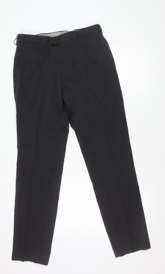 Marks and Spencer Men's Grey Slim Fit Dress Pants 30W 31L