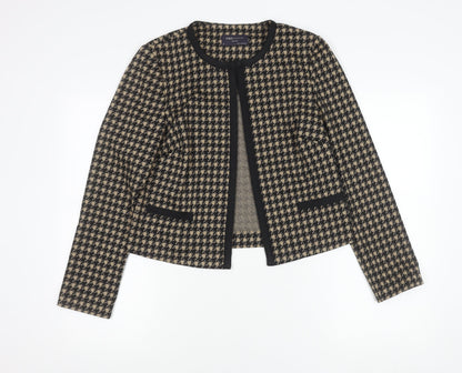Marks and Spencer Women’s Black Houndstooth Slim Fit Blazer Size 10