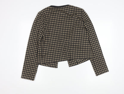 Marks and Spencer Women’s Black Houndstooth Slim Fit Blazer Size 10