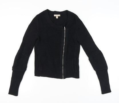 Banana Republic Women's Black Small Full Zip Knit Jumper