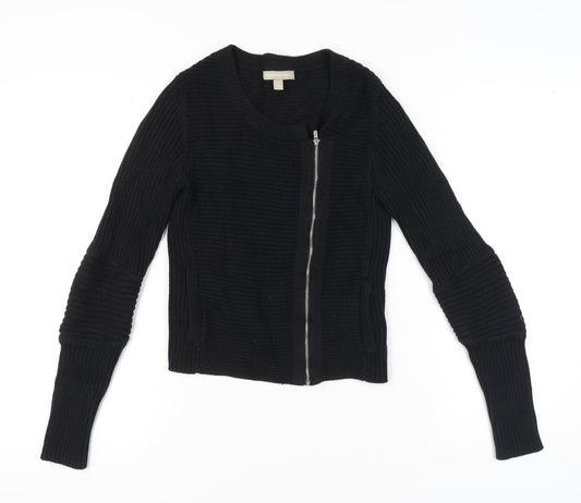 Banana Republic Women's Black Small Full Zip Knit Jumper