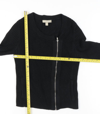Banana Republic Women's Black Small Full Zip Knit Jumper