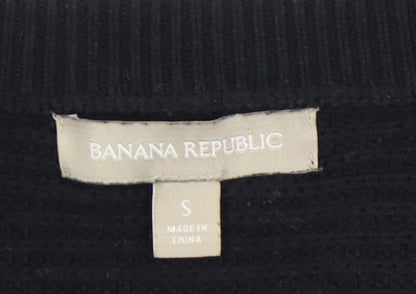 Banana Republic Women's Black Small Full Zip Knit Jumper