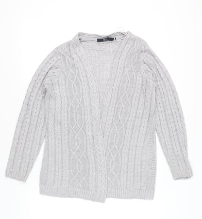 Womens UK Size S Isle Essentials Grey Cardigan Jumper