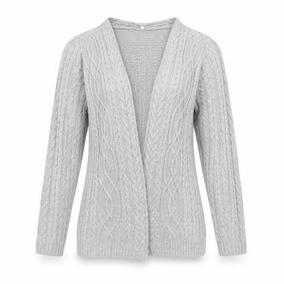 Womens UK Size S Isle Essentials Grey Cardigan Jumper