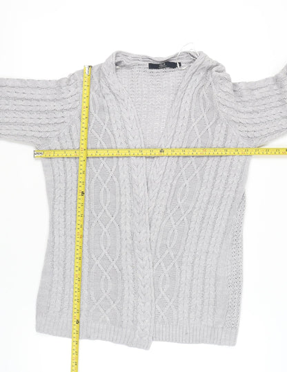Womens UK Size S Isle Essentials Grey Cardigan Jumper