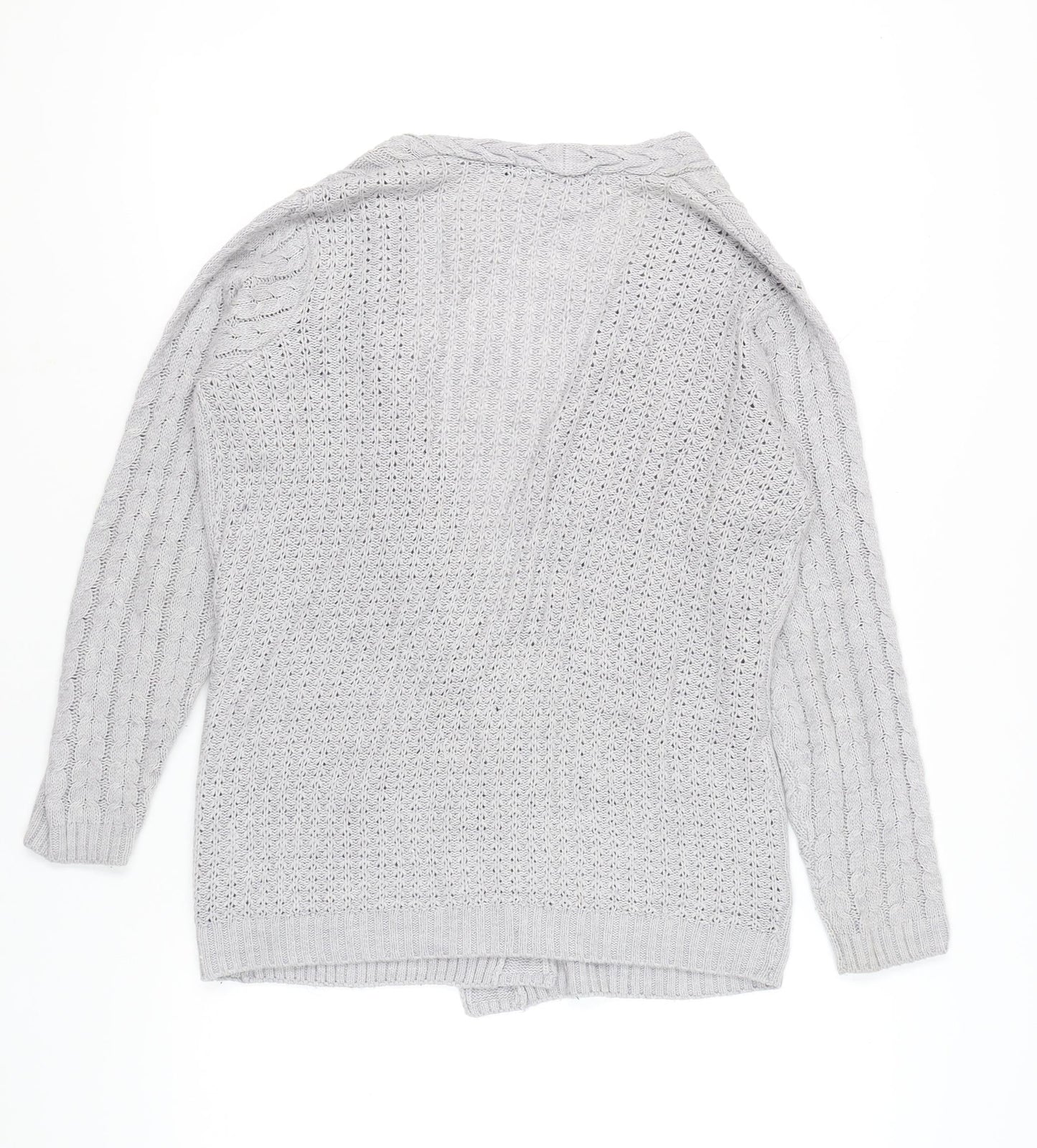 Womens UK Size S Isle Essentials Grey Cardigan Jumper