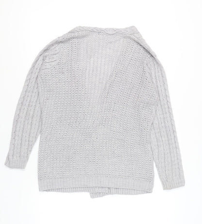 Womens UK Size S Isle Essentials Grey Cardigan Jumper