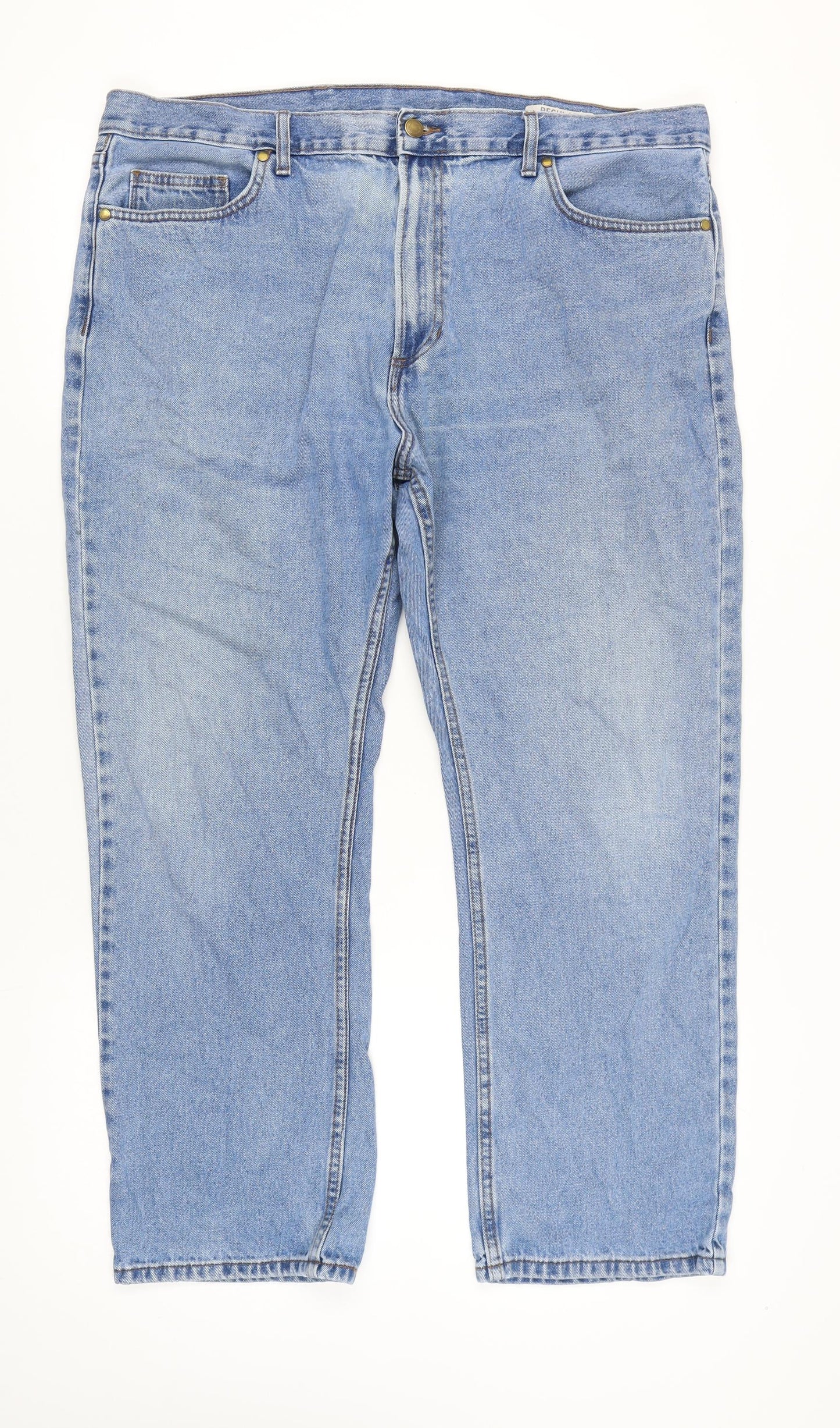 Marks and Spencer Men’s Blue Light Wash Jeans W42 L29 Regular Fit