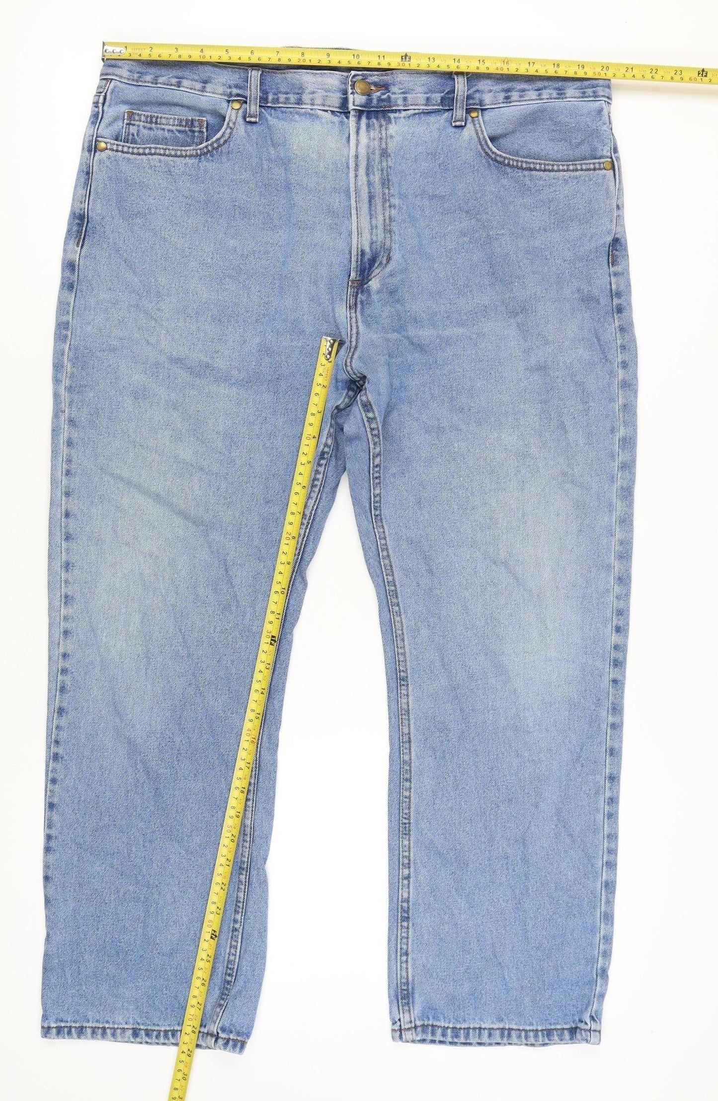 Marks and Spencer Men’s Blue Light Wash Jeans W42 L29 Regular Fit