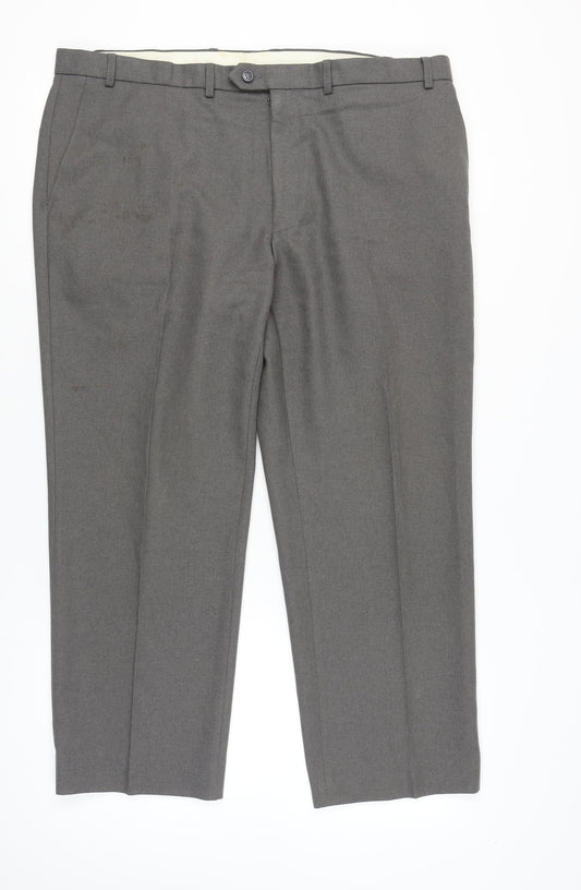 Marks and Spencer Men's Grey 42x29 Dress Pants Straight Leg