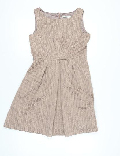 Darling London Women’s Beige A-Line Knee Length Dress Size 12