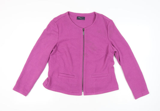 Womens UK Size 14 Marks and Spencer Pink Basic Jacket